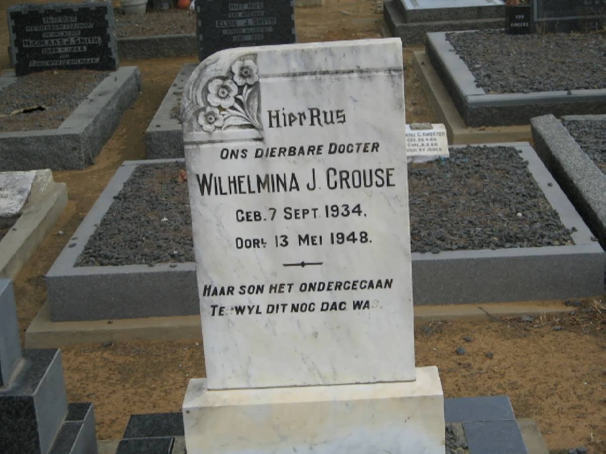 CROUSE Wilhelmina J. 1934-1948