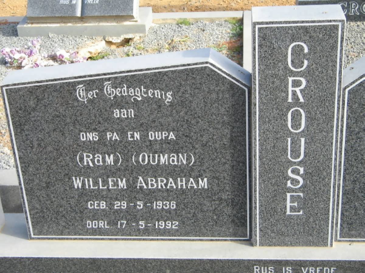 CROUSE Willem Abraham 1936-1992
