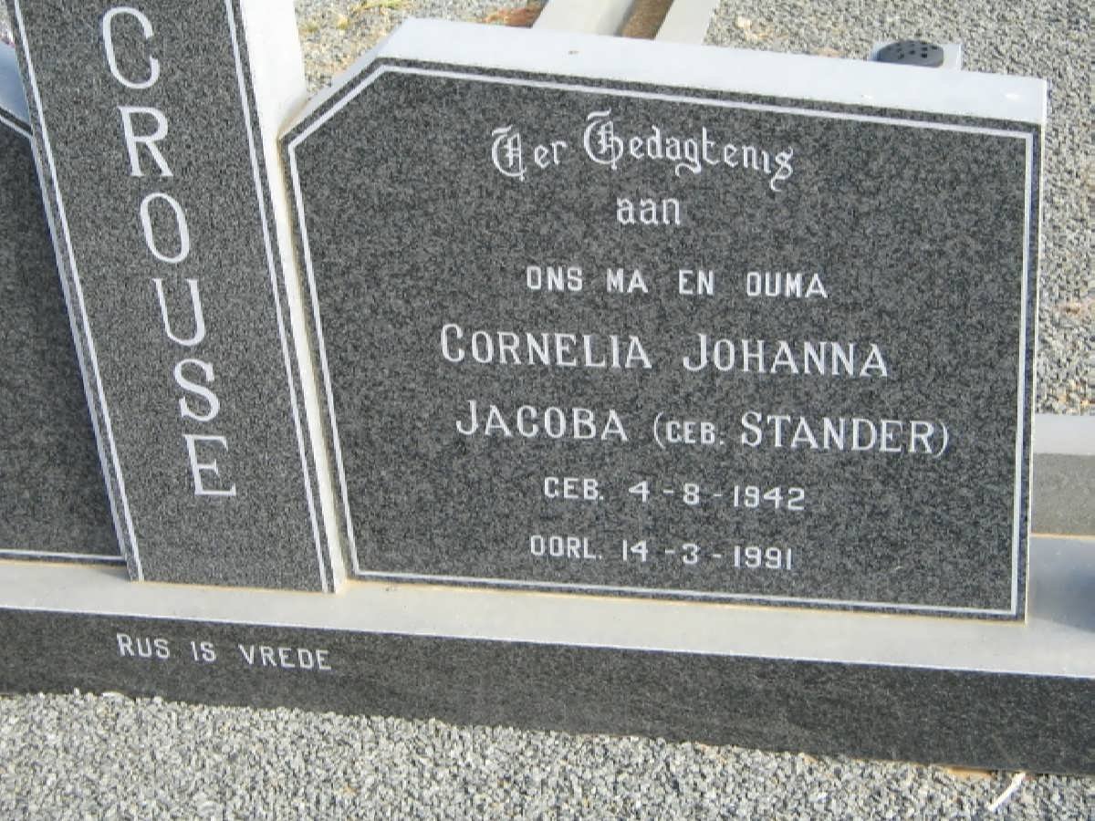 CROUSE Cornelia Johanna Jacoba geb STANDER 1942-1991