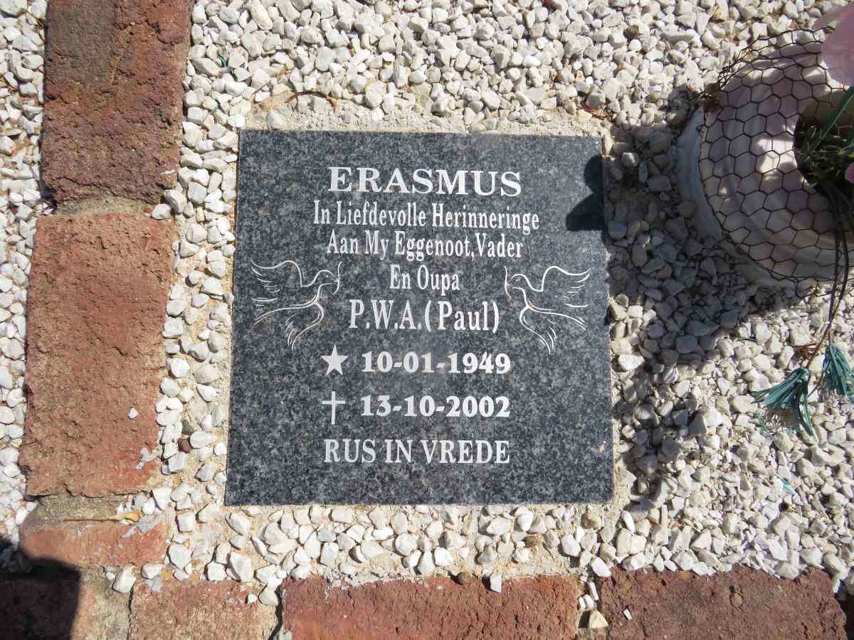 ERASMUS P.W.A. 1949-2002