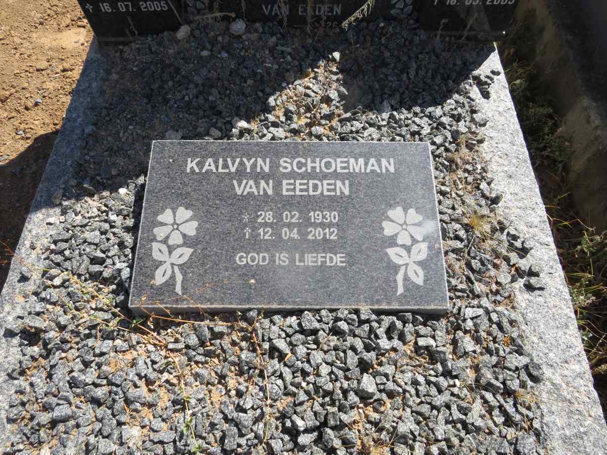 EEDEN Kalvyn Schoeman, van 1930-2012