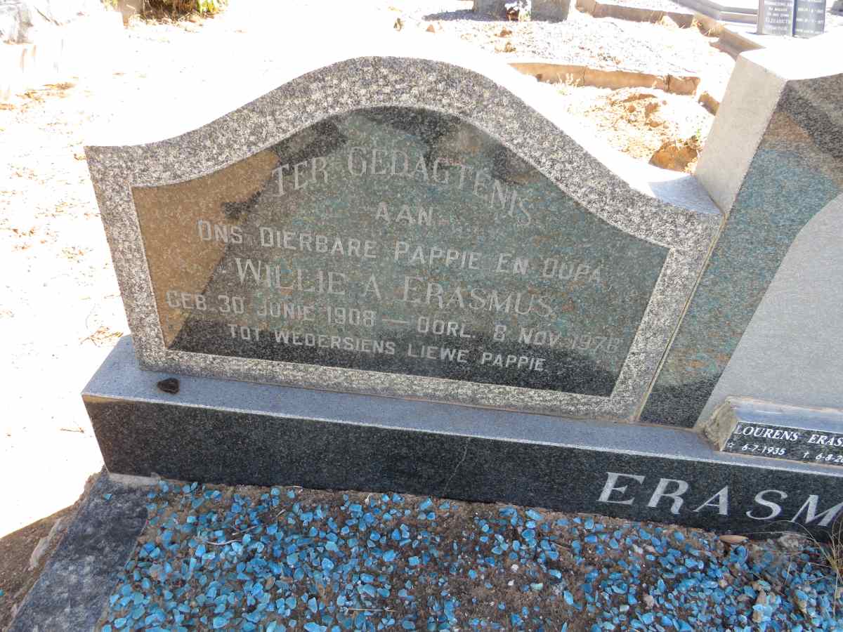 ERASMUS Willie A. 1908-1976 & Grace M.H.J. 1908-1956 :: ERASMUS Lourens 1935-2015 _2