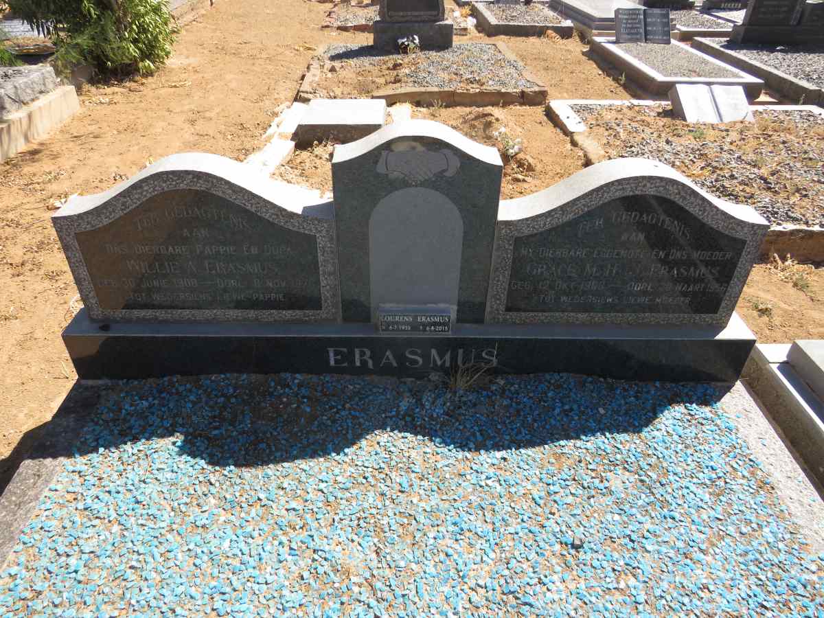 ERASMUS Willie A. 1908-1976 & Grace M.H.J. 1908-1956 :: ERASMUS Lourens 1935-2015 _3