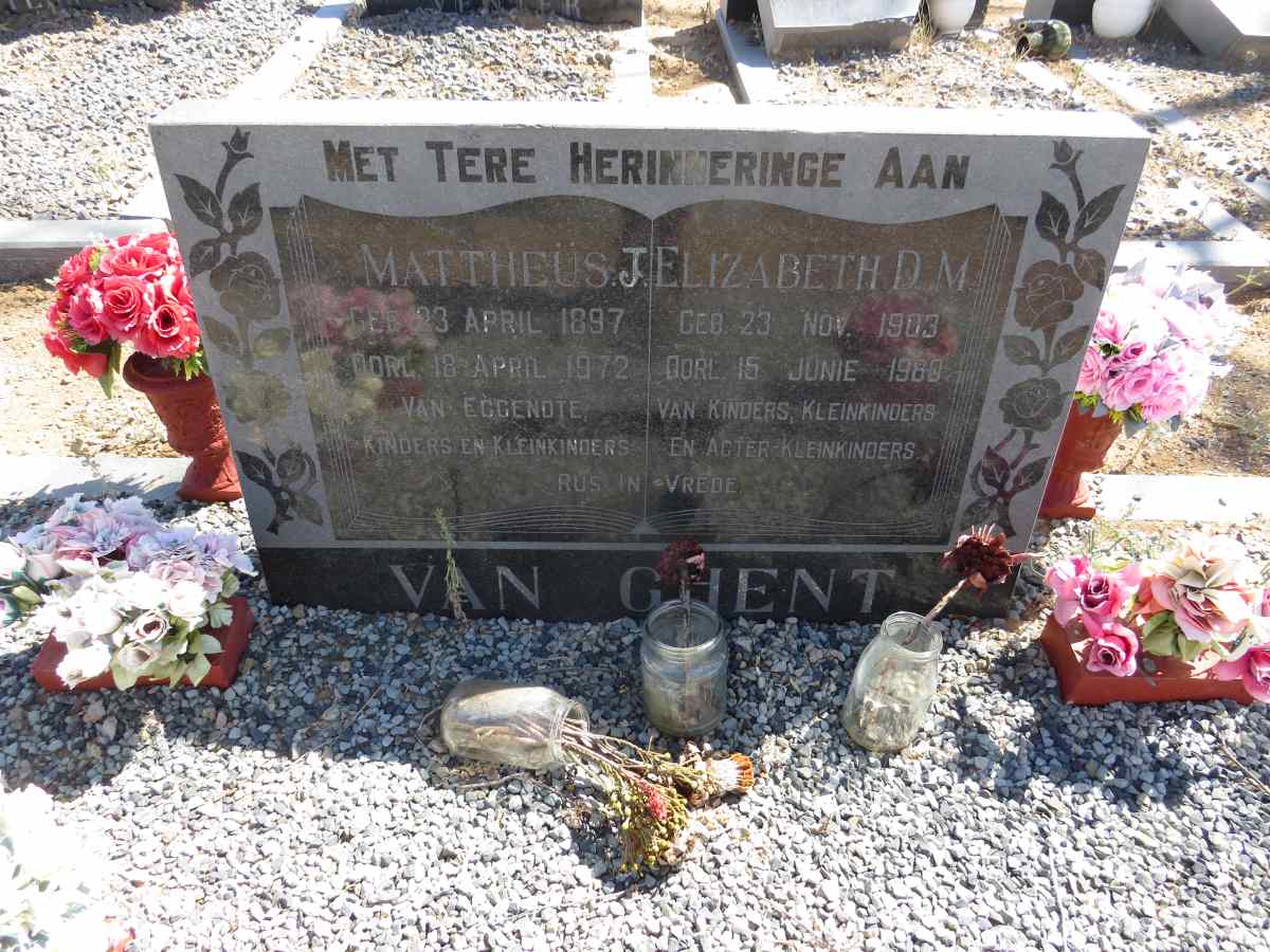 GHENT Mattheus J., van 1897-1972 & Elizabeth D.M. 1903-1980