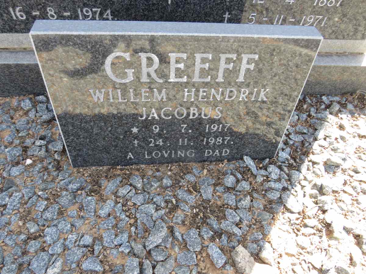 GREEFF Willem Hendrik Jacobus 1917-1987