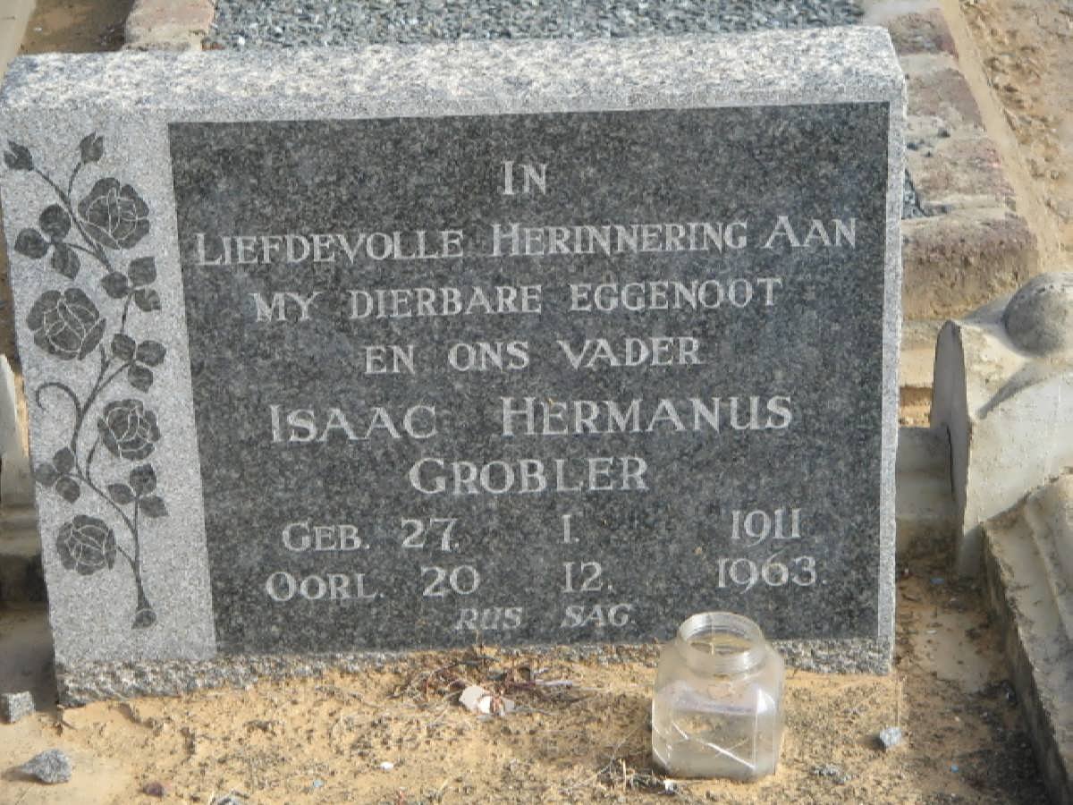 GROBLER Isaac Hermanus 1911-1963