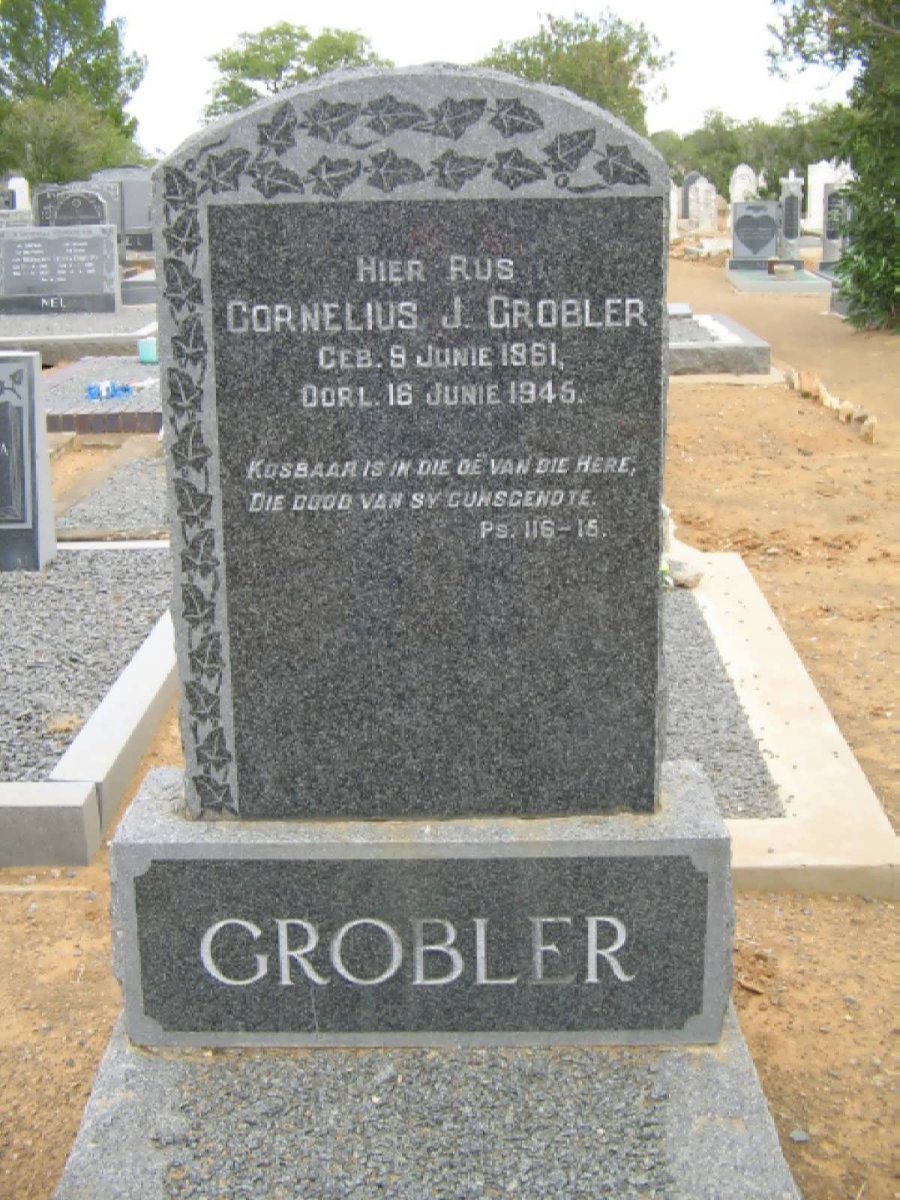 GROBLER Cornelius J. 1861-1945