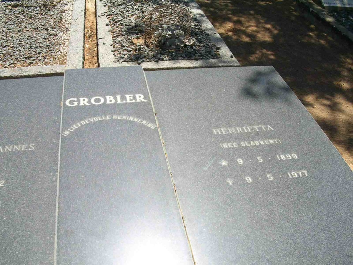 GROBLER Cornelius Johannes 1892-1978 &amp; Henrietta SLABBERT 1899-1977 _2