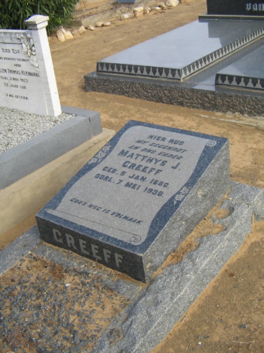 GREEFF Matthys J. 1880-1938