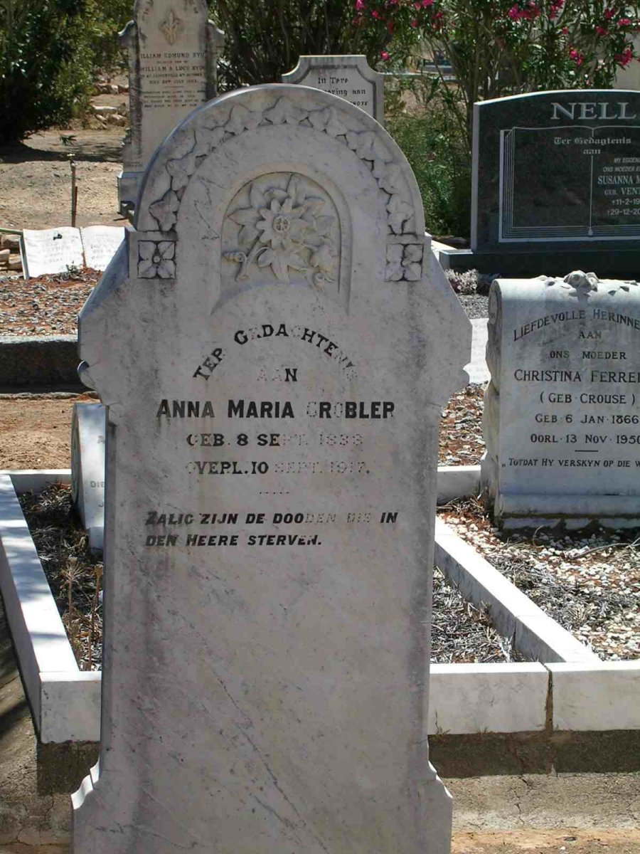 GROBLER Anna Maria 1833-1917