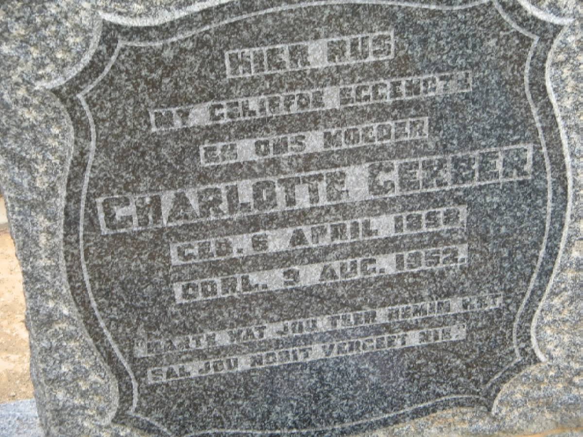 GERBER Charlotte 1858-1952