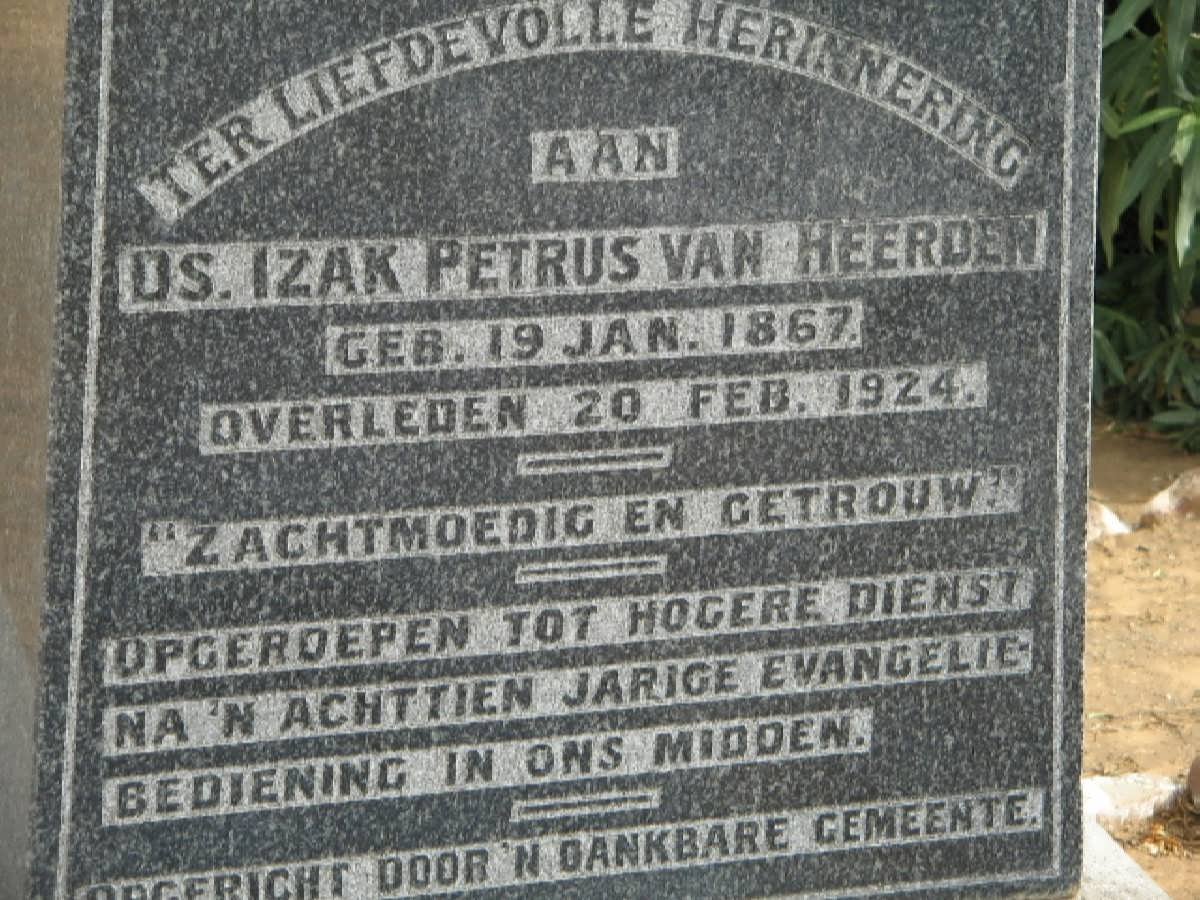 HEERDEN Izak Petrus, van 1867-1924