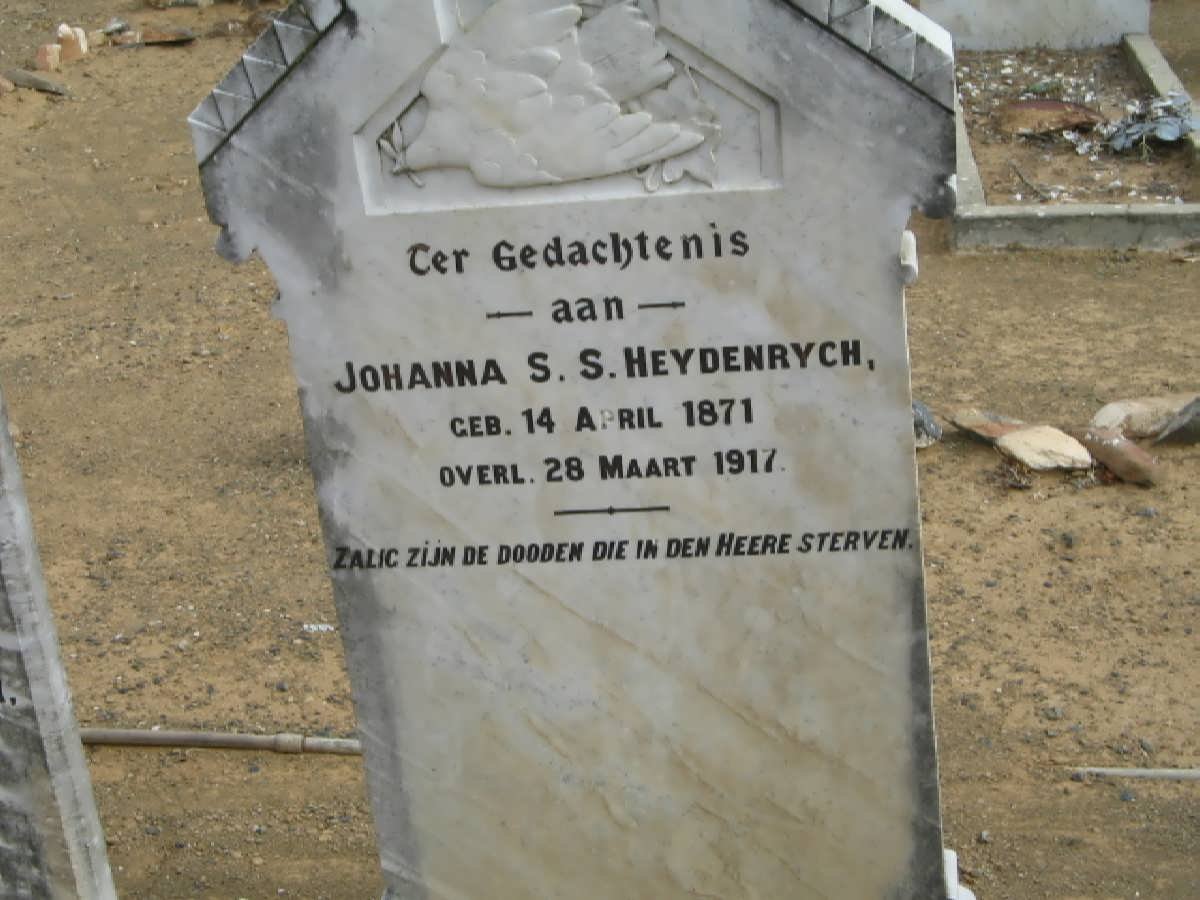 HEYDENRYCH Johanna S.S. 1871-1917