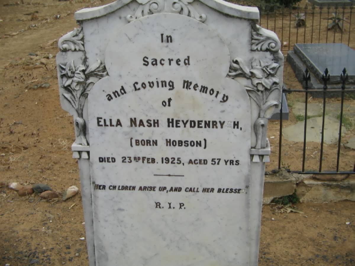 HEYDENRYCH Ella Nash nee HOBSON -1925