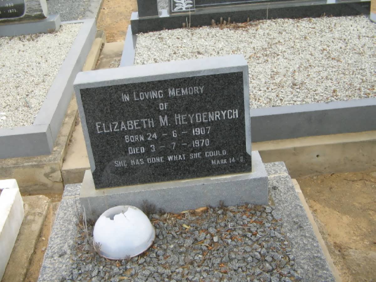 HEYDENRYCH Elizabeth M. 1907-1970