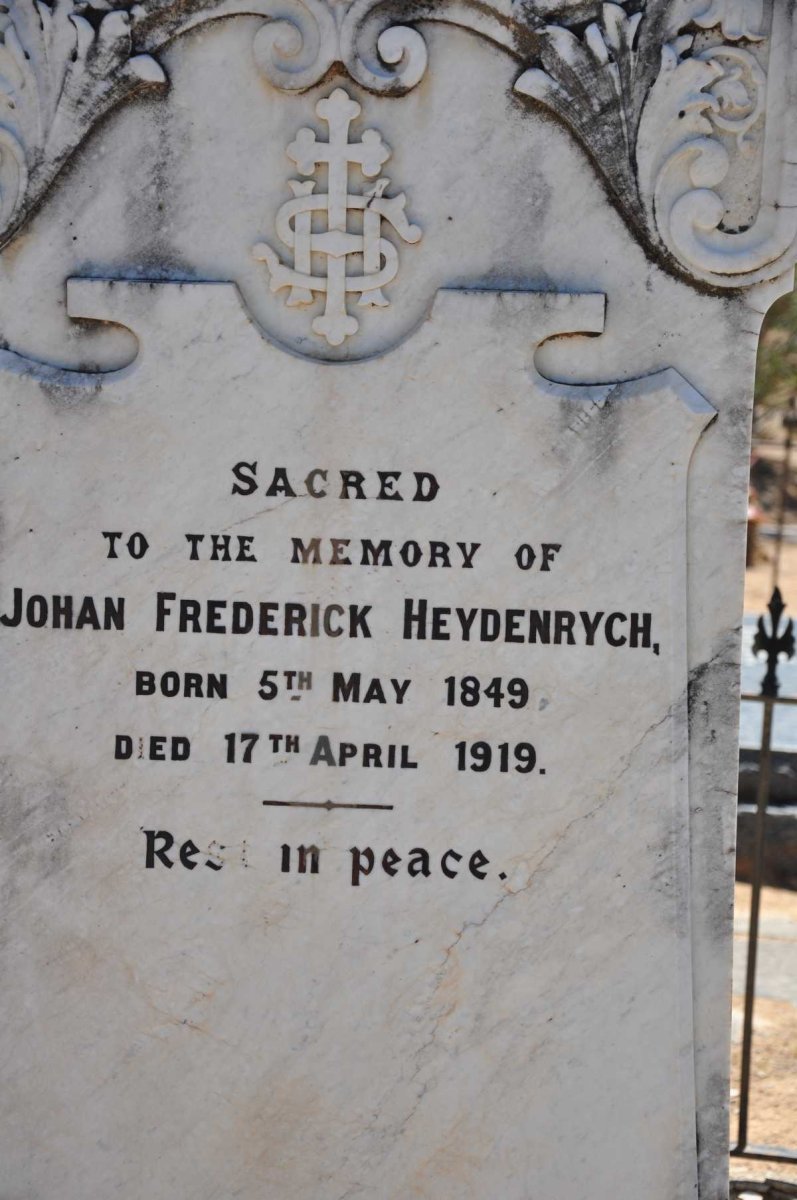 HEYDENRYCH Johan Frederick 1849-1919