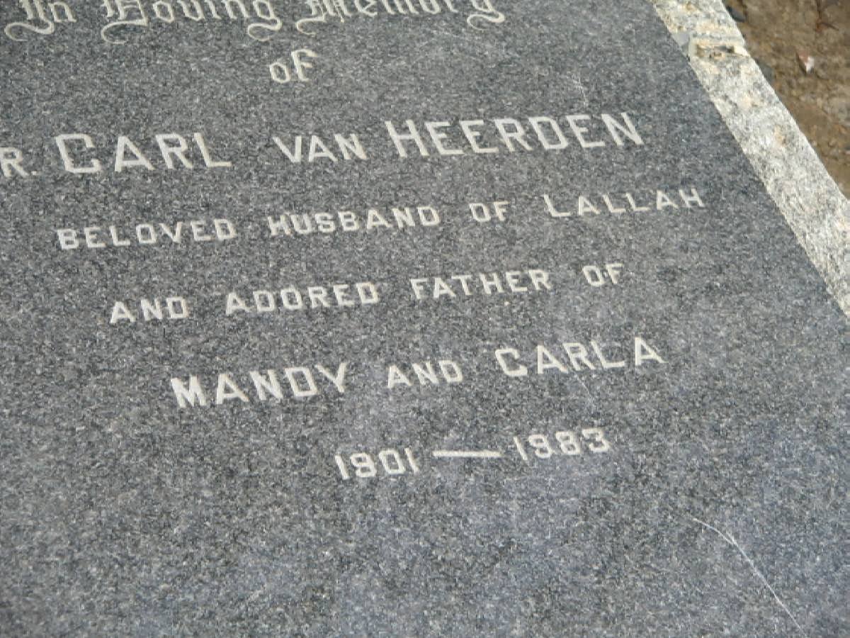 HEERDEN Carl, van 1901-1983