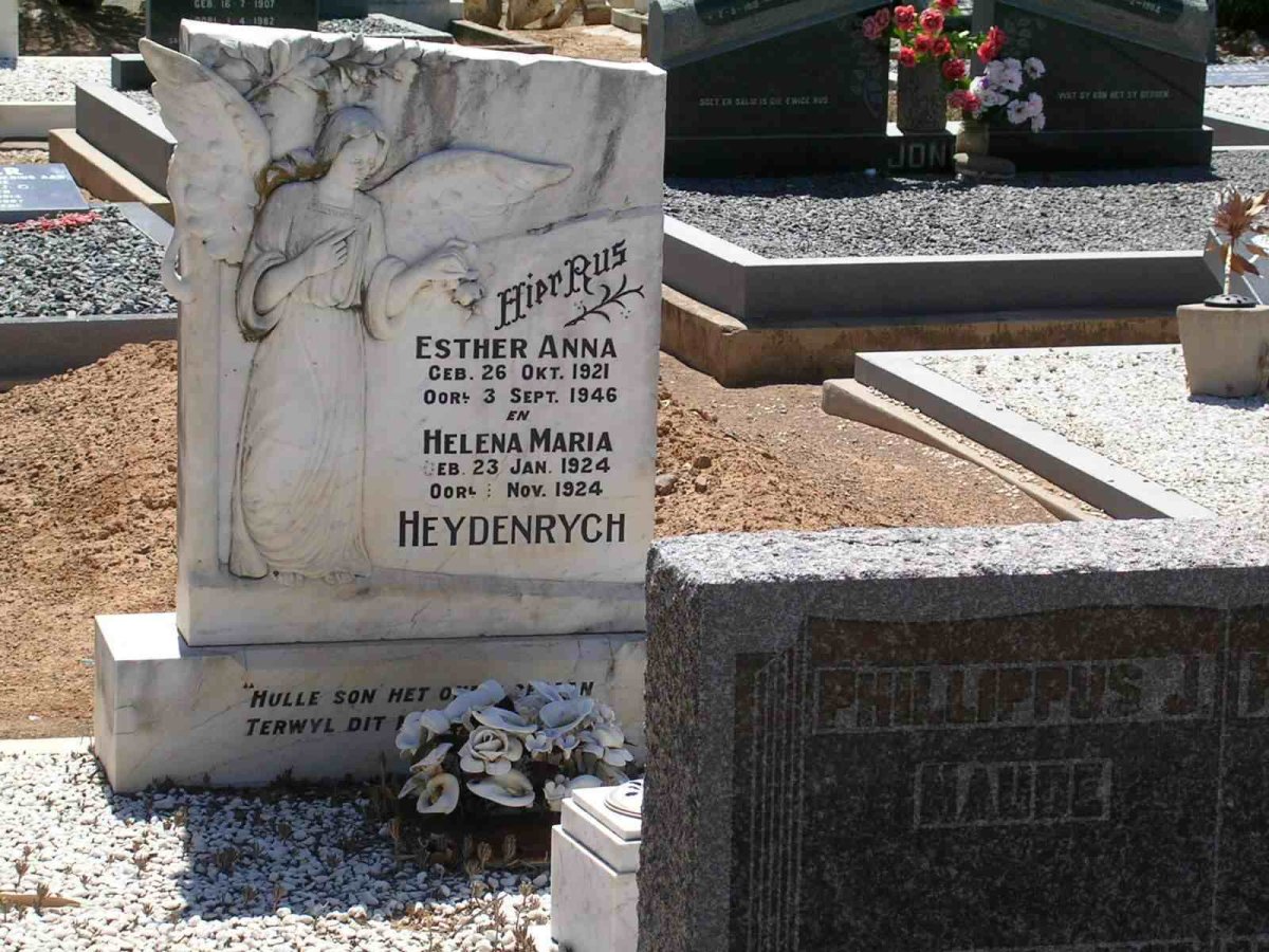 HEYDENRYCH  Esther Anna 1921-1946 :: HEYDENRYCH Helena Maria 1924-1924