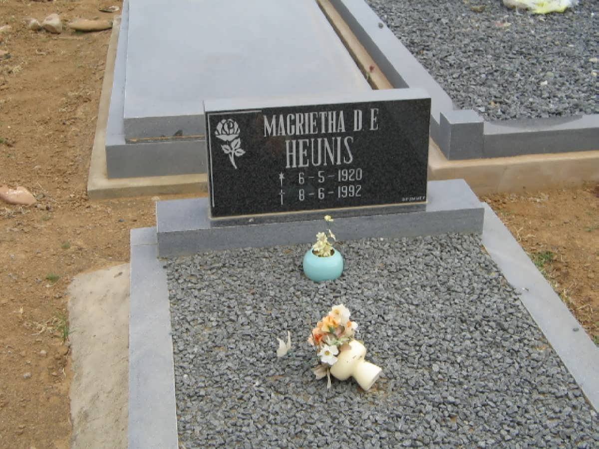 HEUNIS Magrietha D.E. 1920-1992