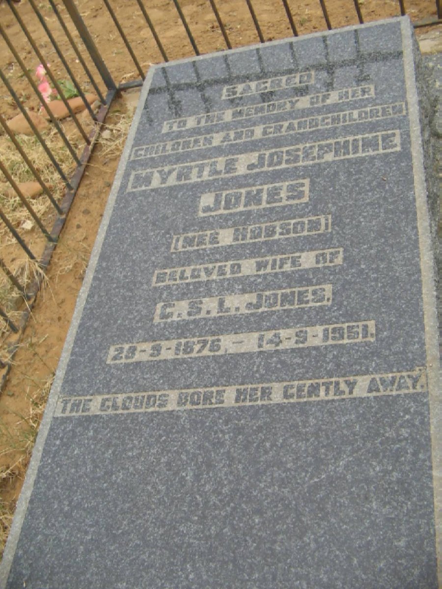 JONES Myrtle Josephine nee HOBSON 1876-1951