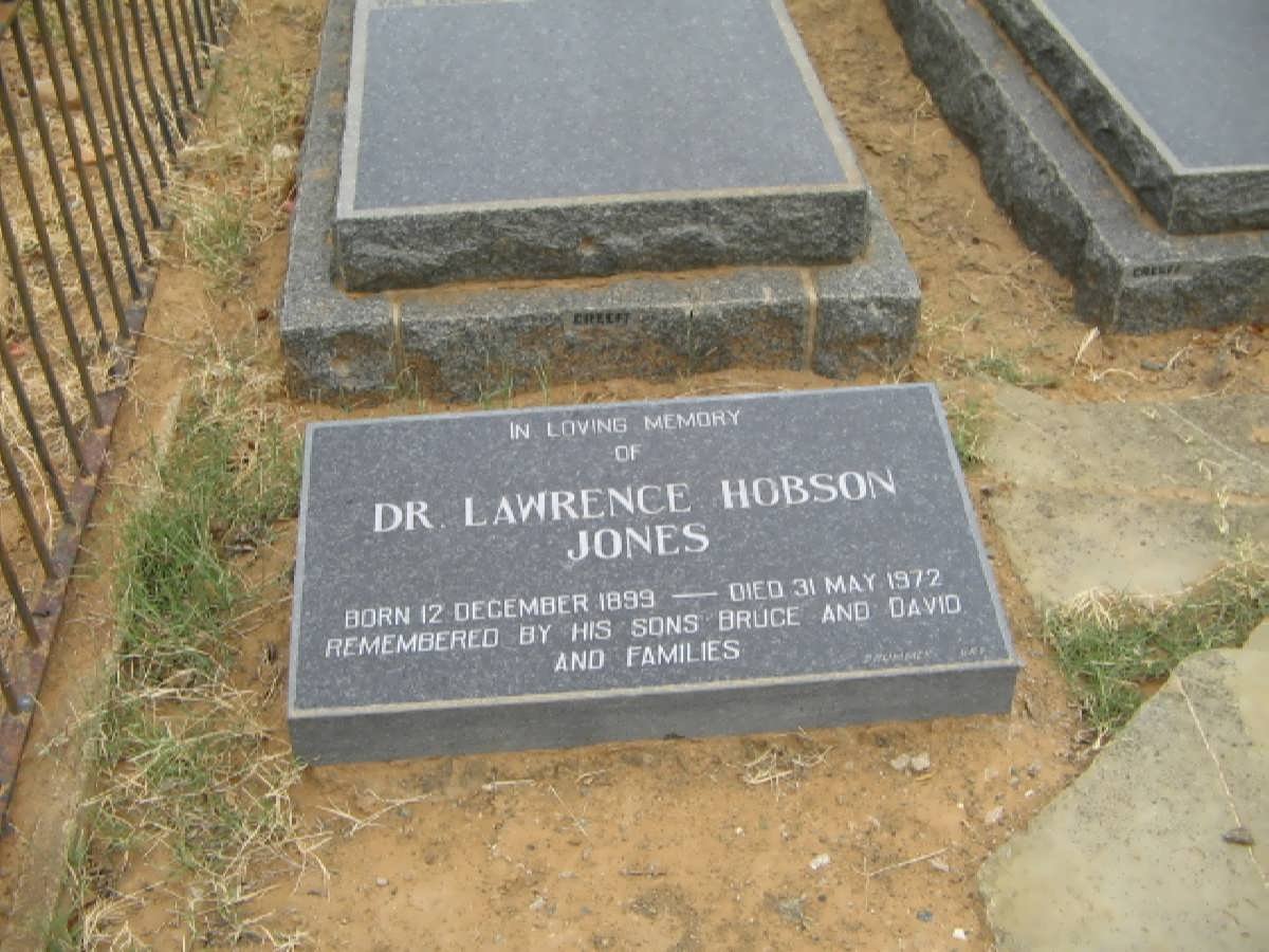 JONES Lawrence Hobson 1899-1972