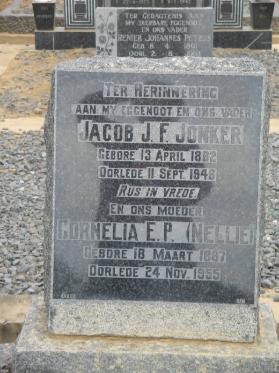 JONKER Jacob J.F. 1882-1948 &amp; Cornelia E.P. 1887-1955 