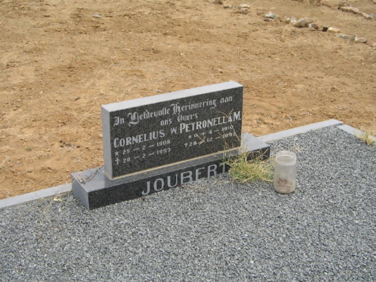 JOUBERT Cornelius W. 1908-1993 &amp; Petronella M. 1910-1997
