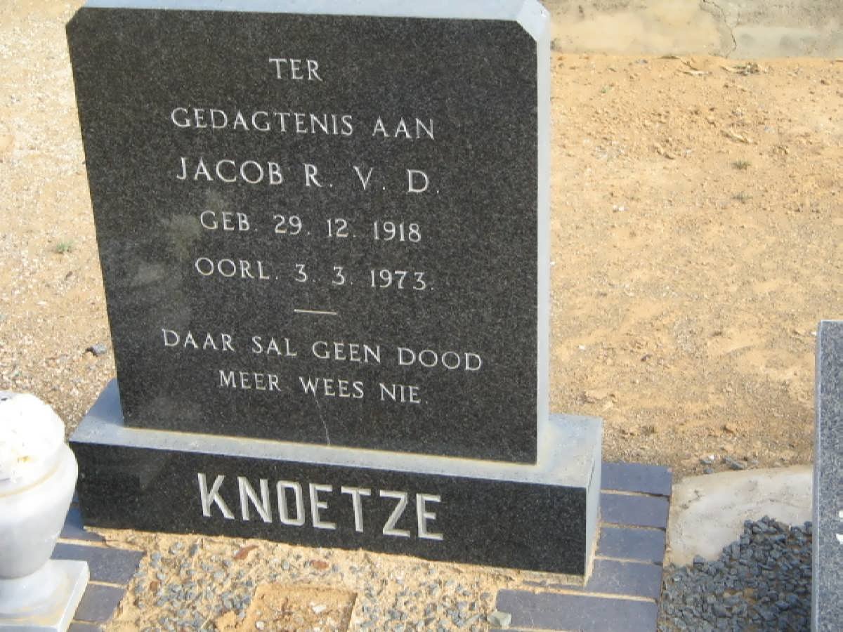 KNOETZE Jacob R.V.D. 1918-1973