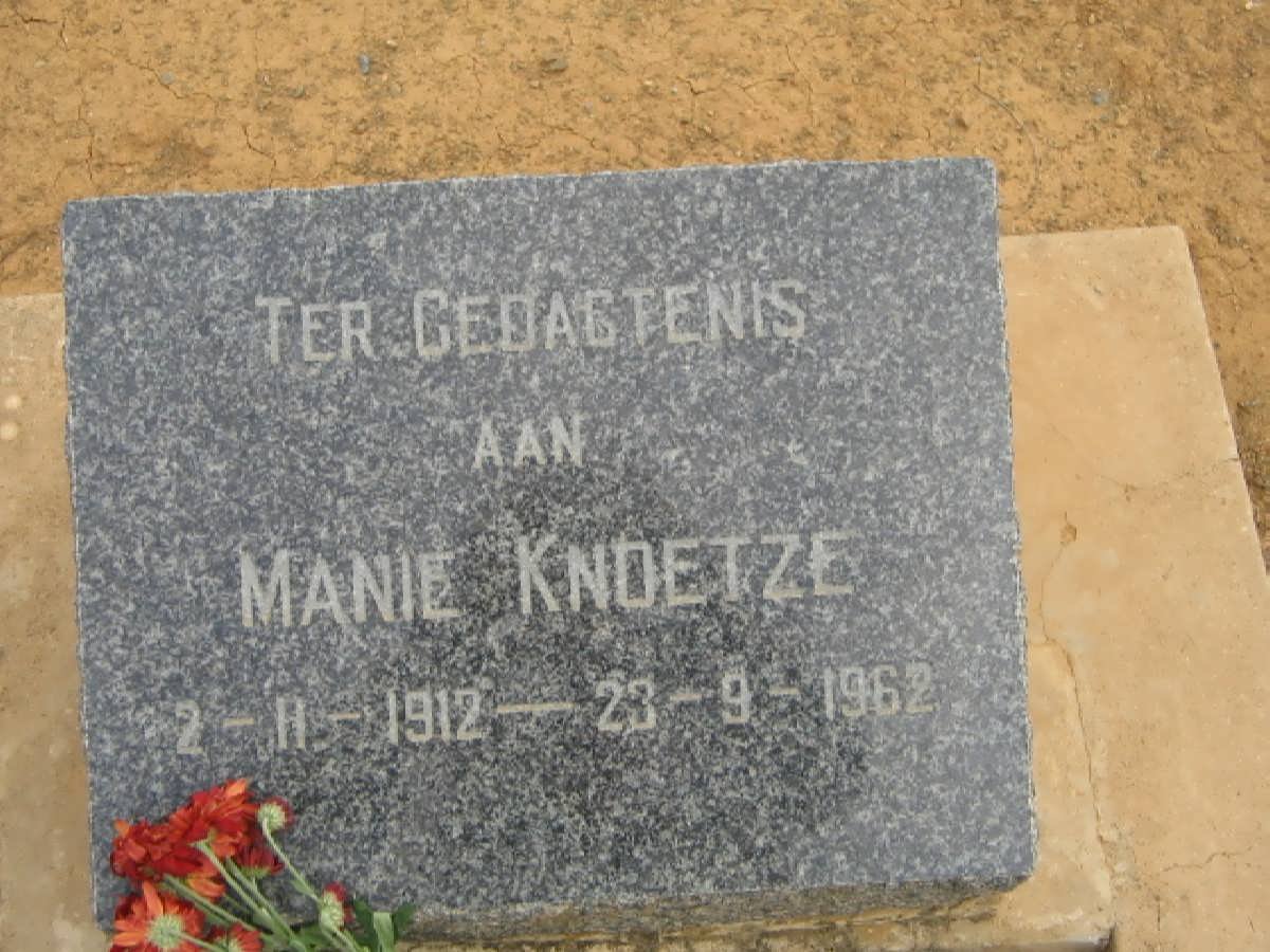 KNOETZE Manie 1912-1962