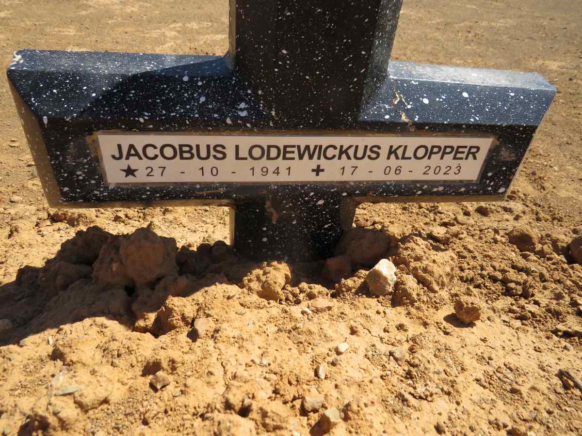 KLOPPER Jacobus Lodewickus 1941-2023