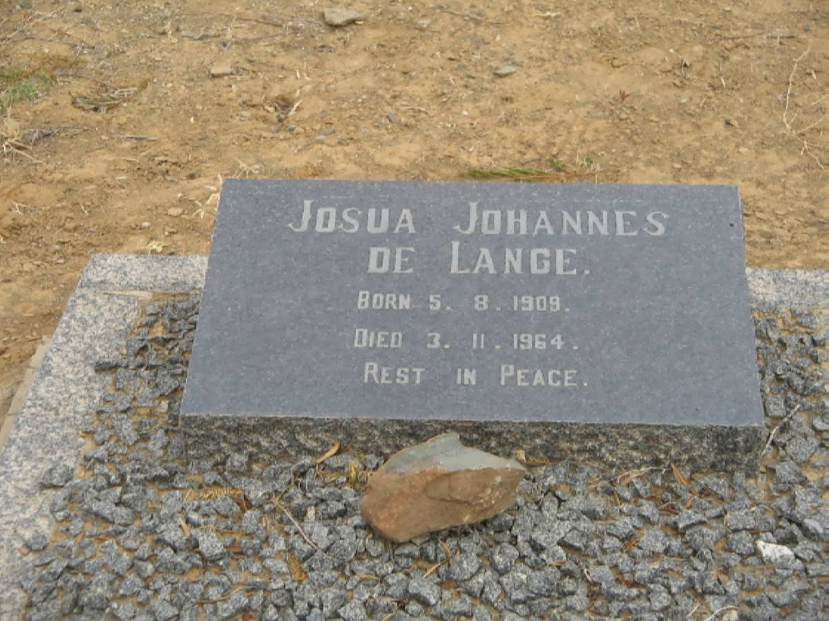 LANGE Josua Johannes, de 1909-1964