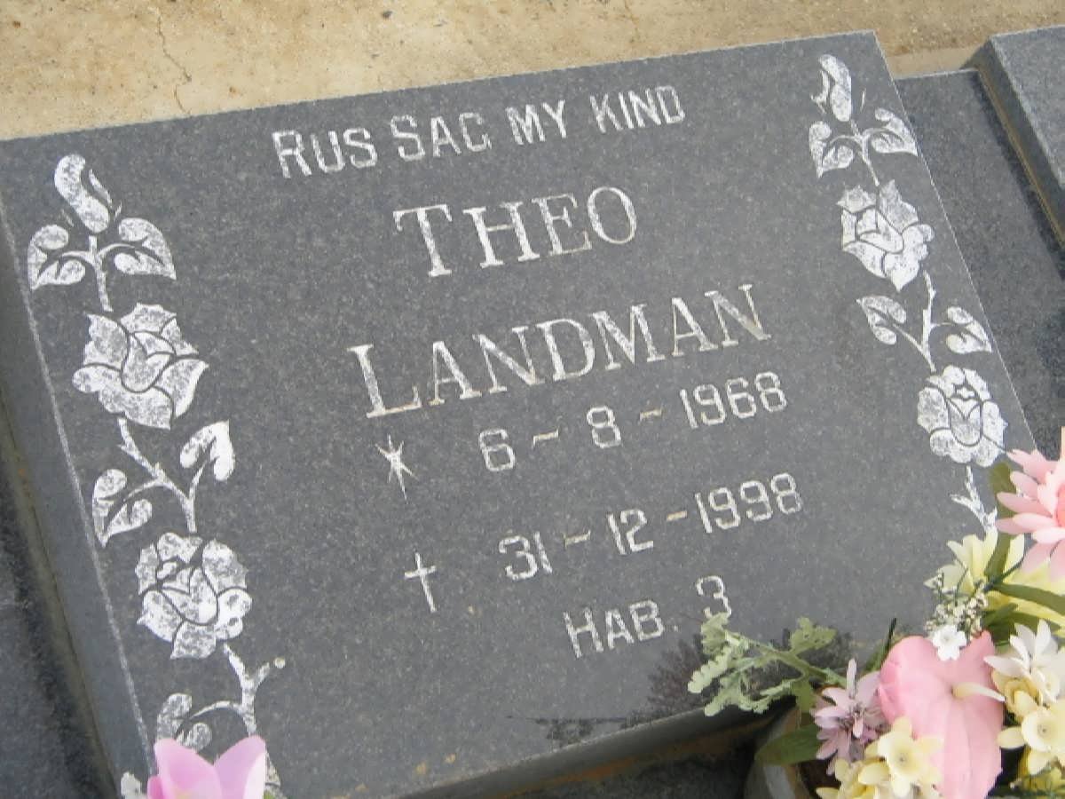 LANDMAN Theo 1968-1998