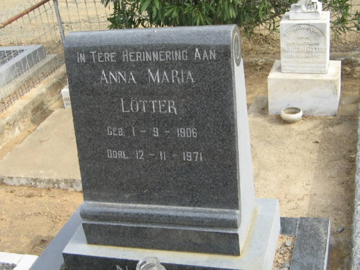 LOTTER Anna Maria 1906-1971