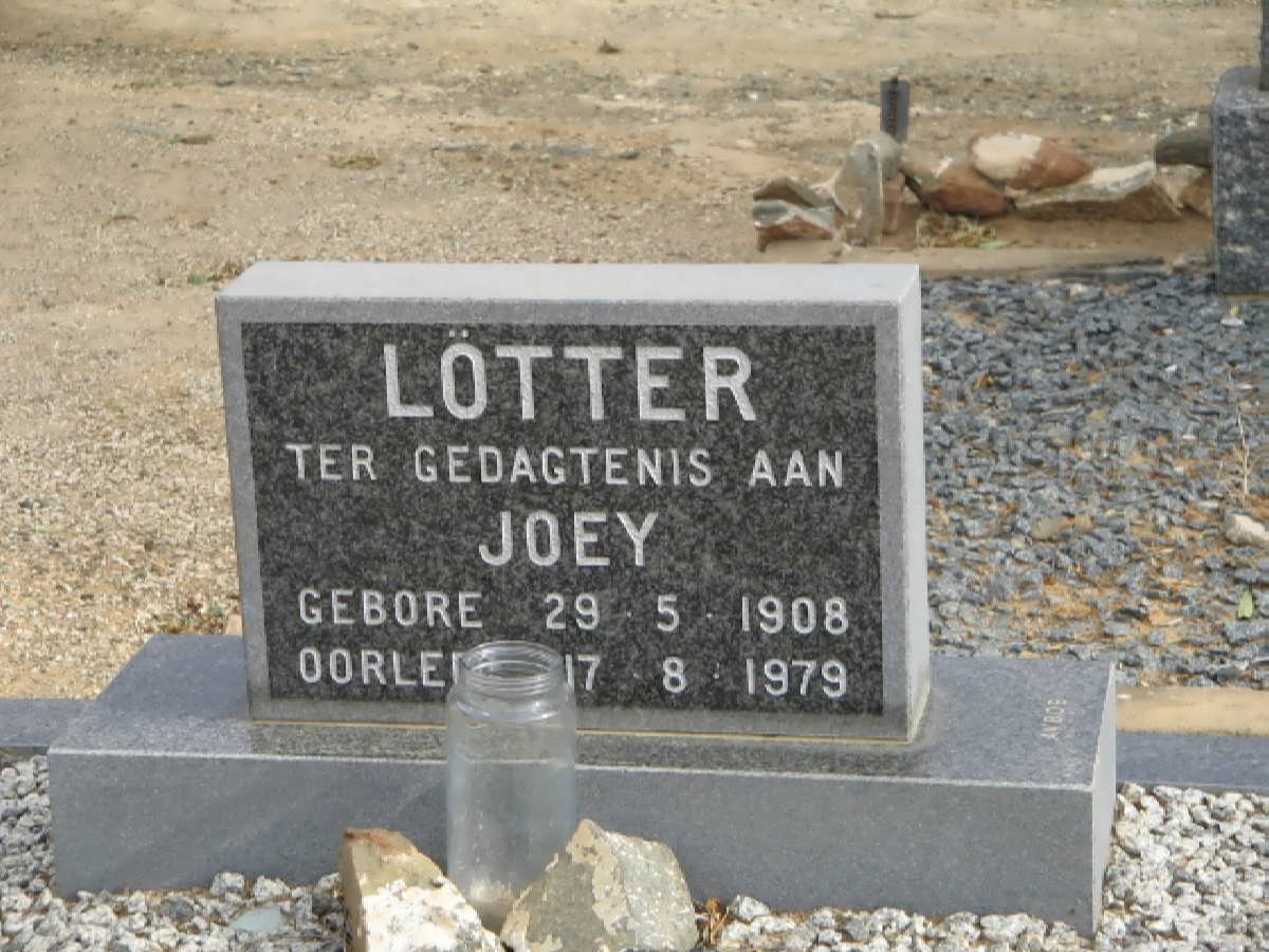 LOTTER Joey 1908-1979