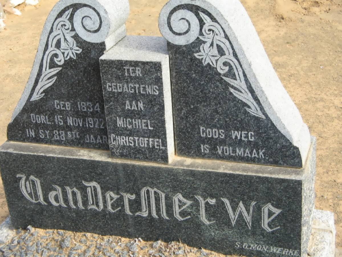 MERWE Michiel Christoffel, van der 1834-1922
