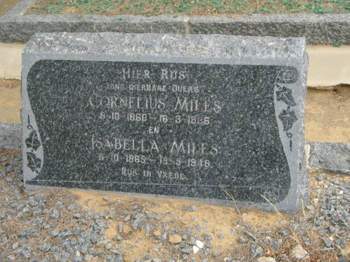 MILES Cornelius 1860-1936 &amp; Isabella 1865-1948