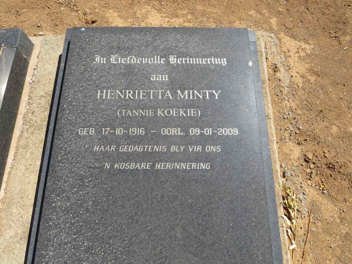 MINTY Henrietta 1916-2009