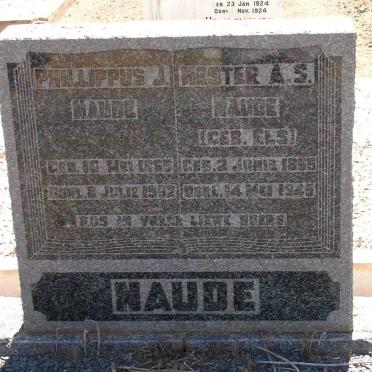 NAUDE Phillippus J. 1865-1952 &amp; Hester A.S. ELS 1865-1945