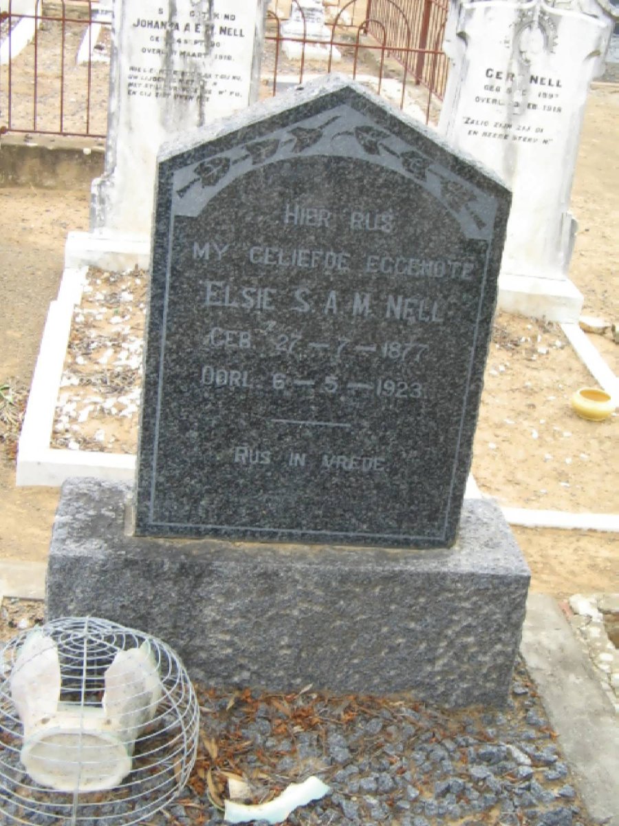 NELL Elsie S.A.M. 1877-1923