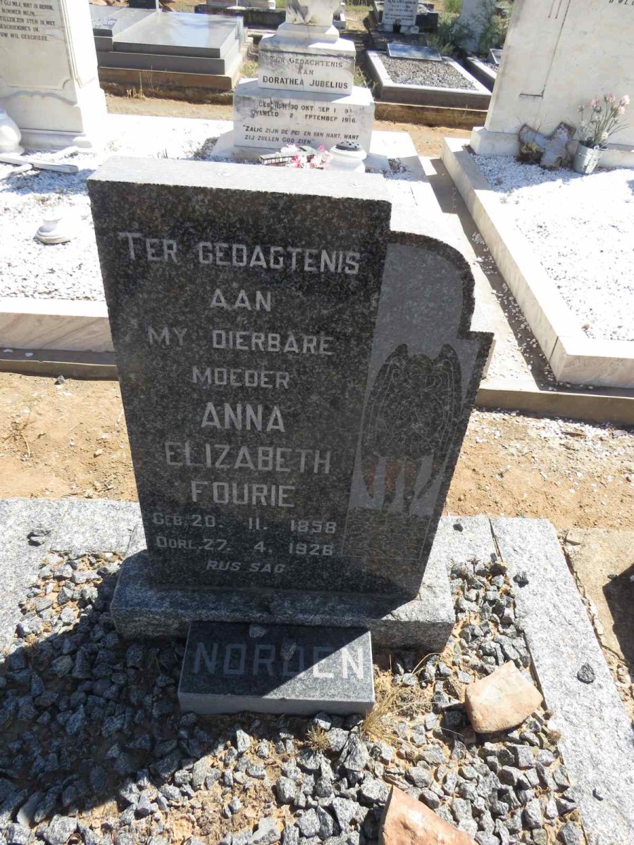 NORDEN Anna Elizabeth FOURIE 1858-1926