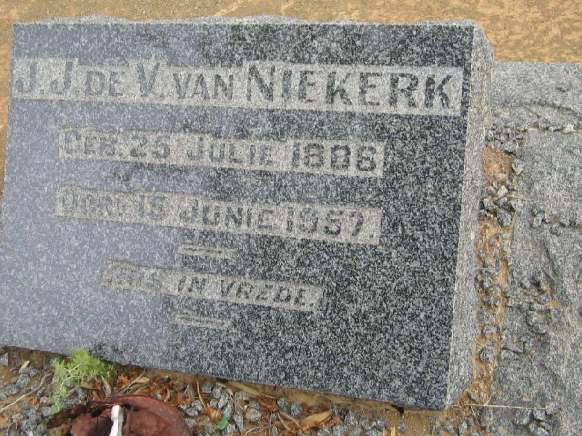 NIEKERK J.J. de V., van 1886-1957
