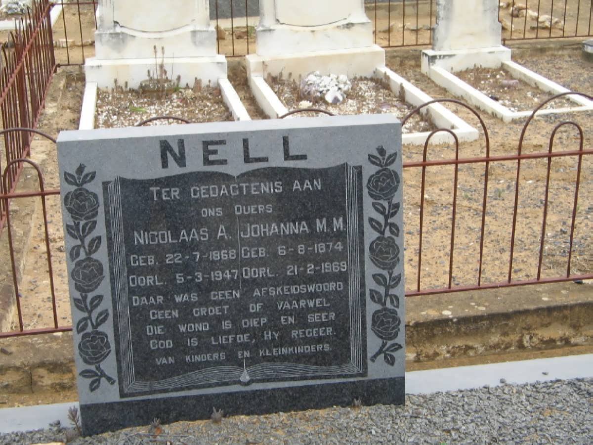 NELL Nicolaas A. 1868-1947 &amp; Johanna M.M. 1874-1969