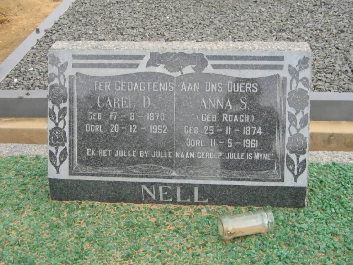 NELL Carel D. 1870-1952 &amp; Anna S. ROACH 1874-1961