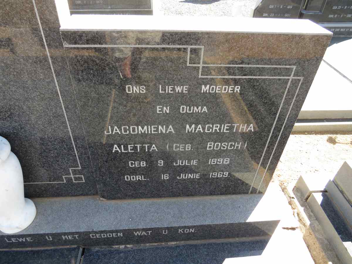OELOFSE Andries 1891-1970 &amp; Jacomiena Magrietha Aletta BOSCH 1898-1969 _2