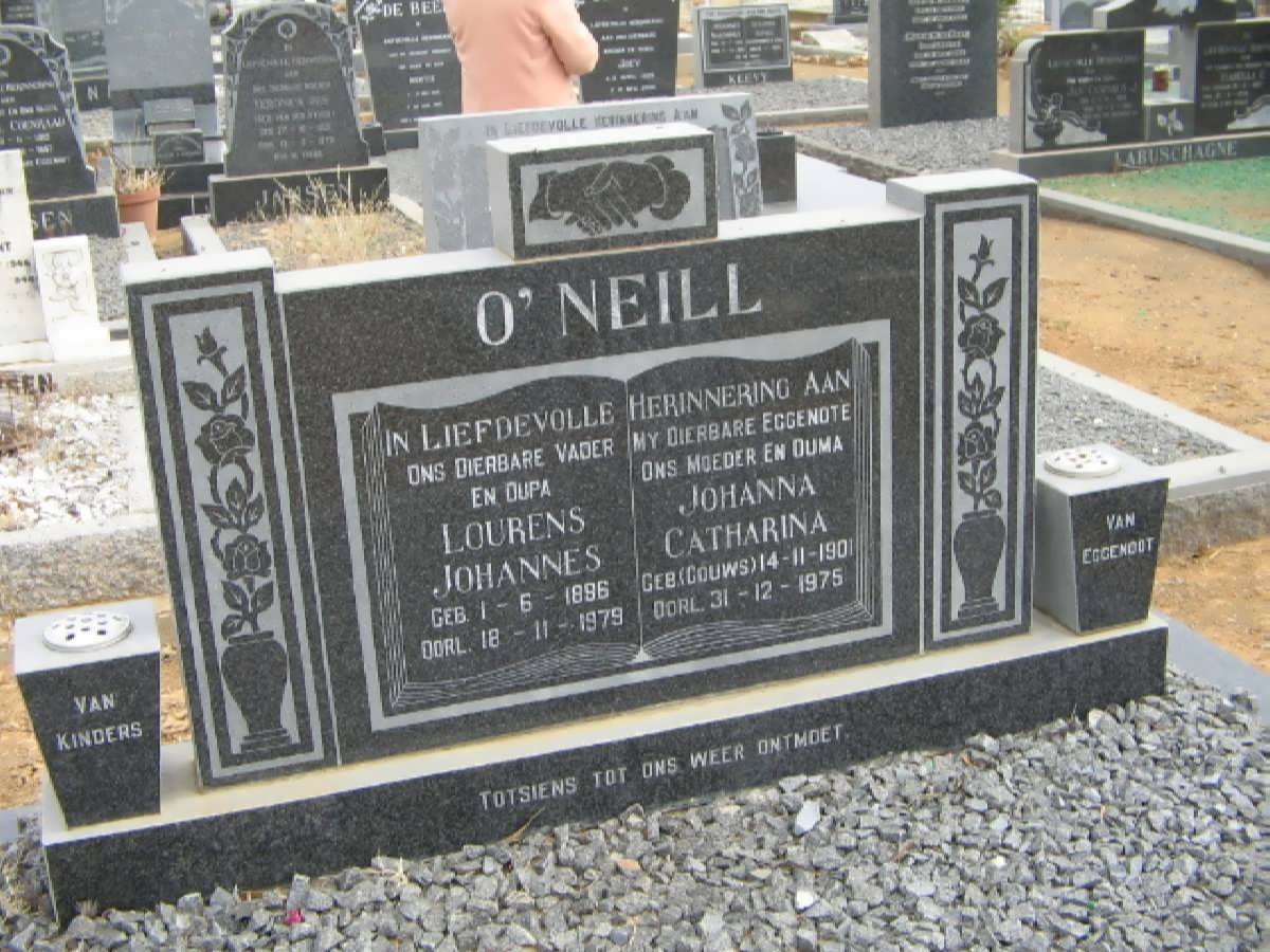 O'NEILL Lourens Johannes 1896-1979 &amp; Johanna Catharina GOUWS 1901-1975