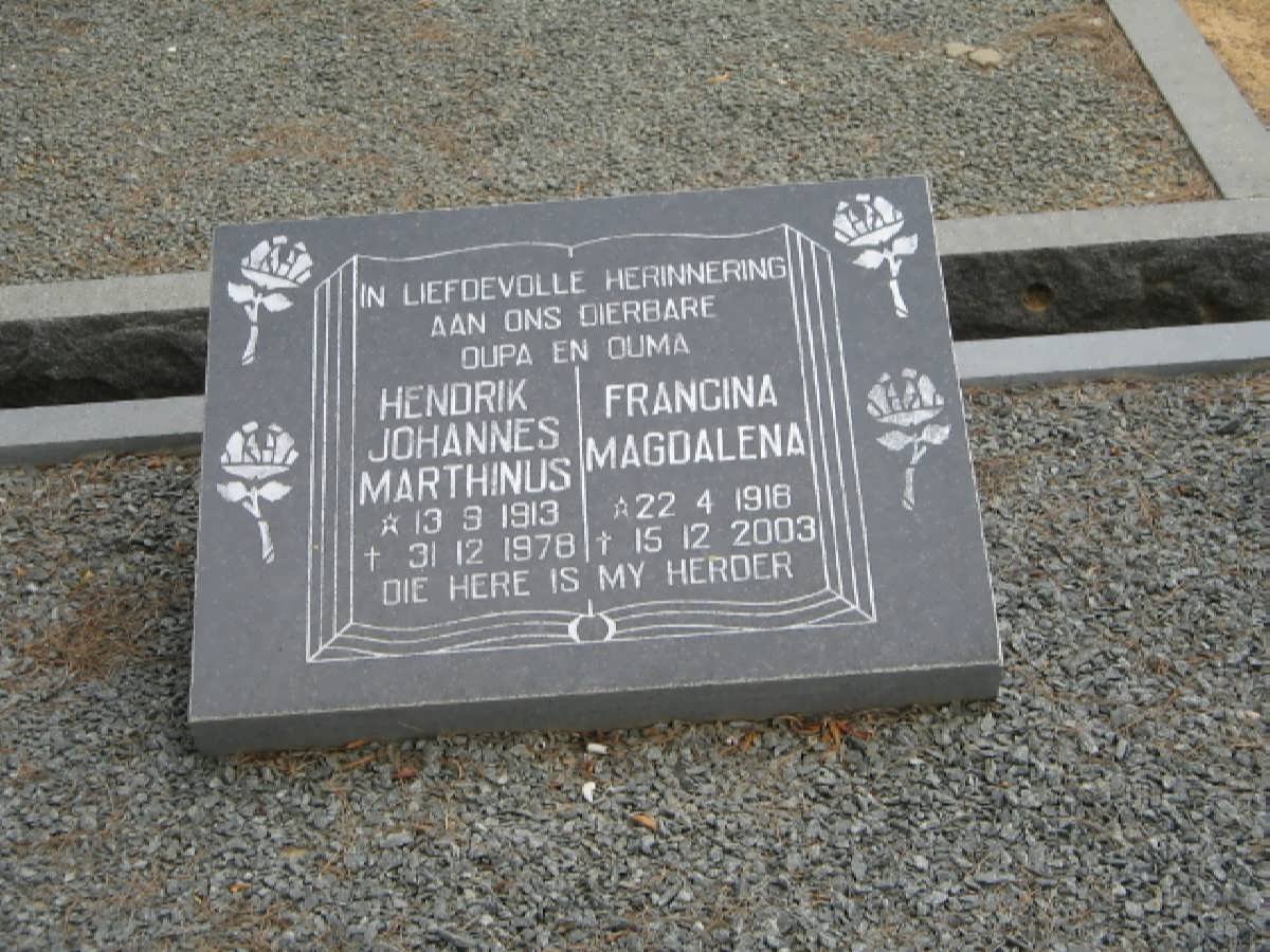 OELOFSE Hendrik Johannes Marthinus 1913-1978 &amp; Francina Magdalena 1918-2003 _2