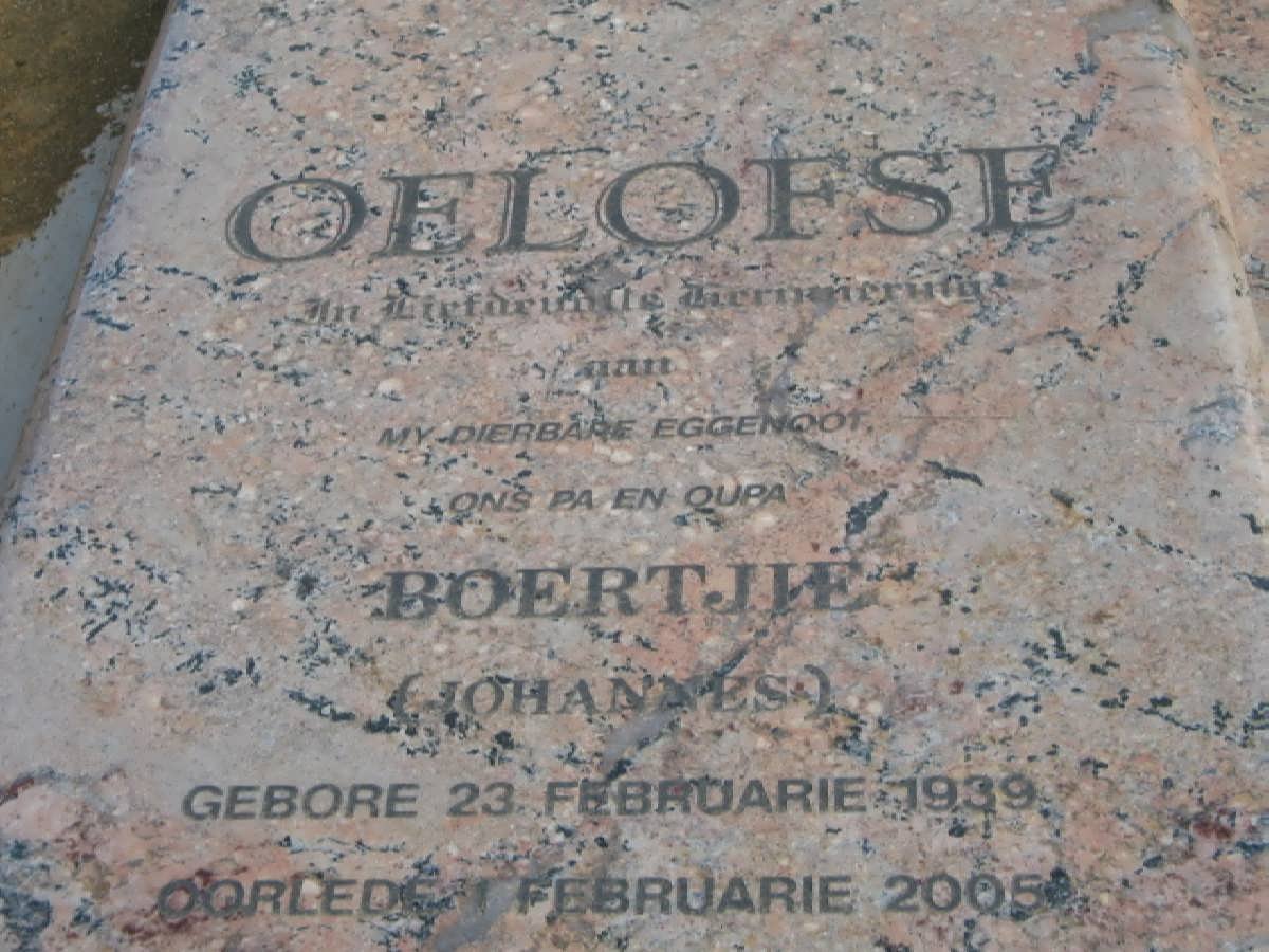 OELOFSE Johannes 1939-2005