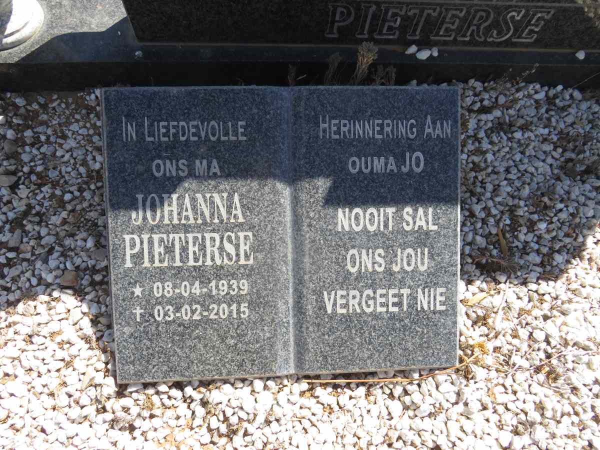 PIETERSE Poekoe 1932-1985 & Johanna 1939-2015 _2