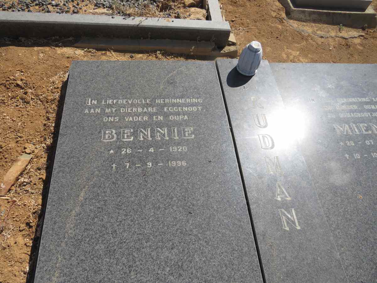 RUDMAN Bennie 1920-1996 & Miem 1918-2003 _1