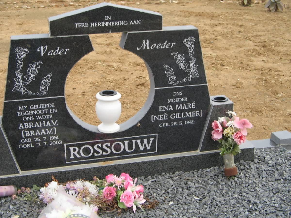 ROSSOUW Abraham 1951-2003 &amp; Ena Mare GILLMER 1949-